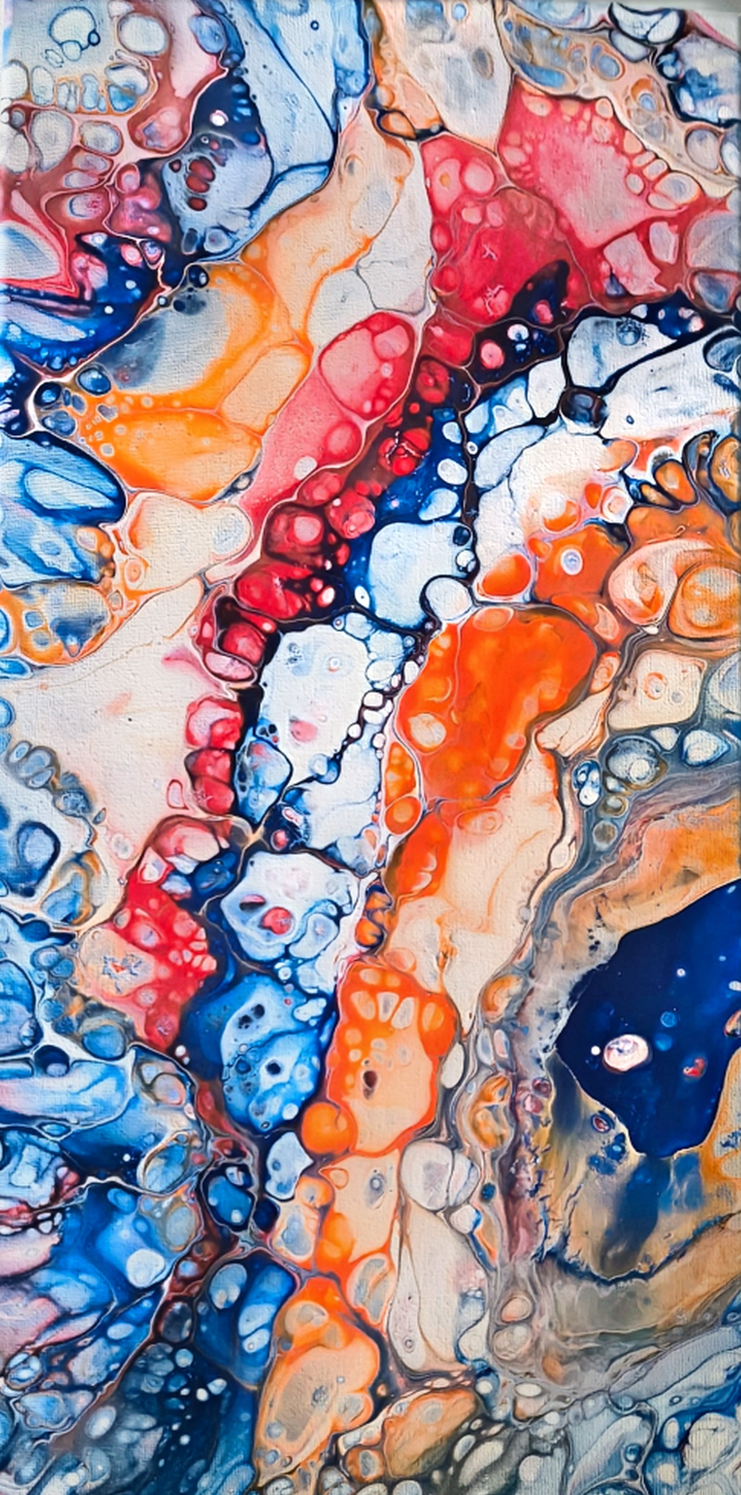 Tectonic Carnival - pour painting by Chris Broussard